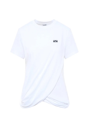 LOEWE asymmetric draped T-shirt - White