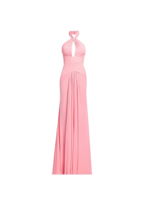 Elie Saab draped halter-neck maxi dress - Pink