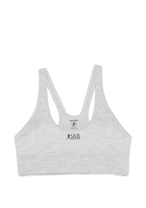 Sporty & Rich logo-print racerback sports bra - Grey