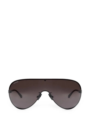 Gucci Eyewear geometric-frame shield sunglasses - Black