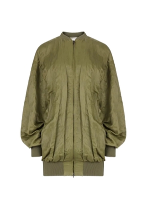 Nina Ricci Winkler wrinkled-finish oversized bomber jacket - Green