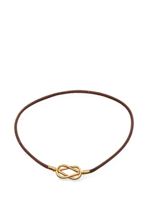 Hermès Pre-Owned Atame leather choker necklace - Brown