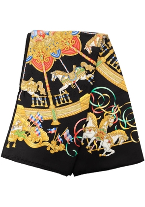 Hermès Pre-Owned 2000-2026 Luna Park Silk Scarf 90 scarves - Black