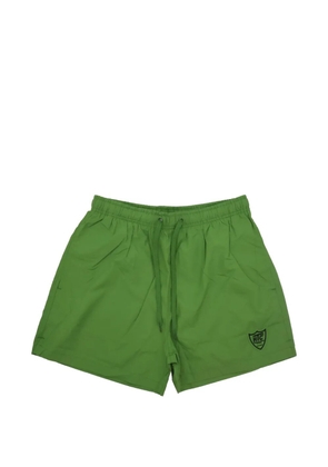 Htc Los Angeles logo-patch drawstring swim shorts - Green