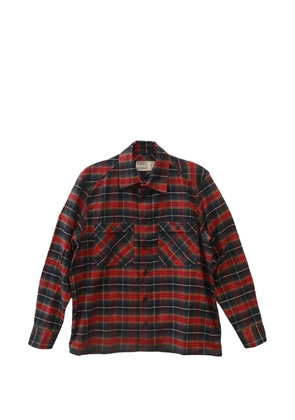 Htc Los Angeles logo-print check-pattern shirt - Red