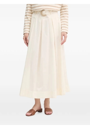 Gaudi belted pleated skirt - Neutrals