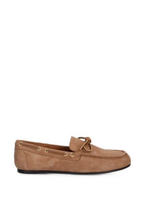 BILLI BI bow-detail suede loafers - Neutrals