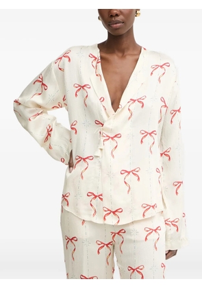 Forte Forte le noeud d'argent wrap-style top - Neutrals