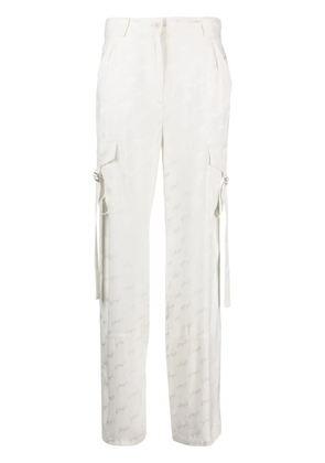 Blugirl straight-leg logo-print trousers - Neutrals
