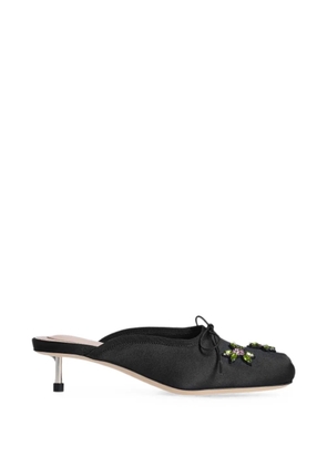 Simone Rocha embellished mules - Black