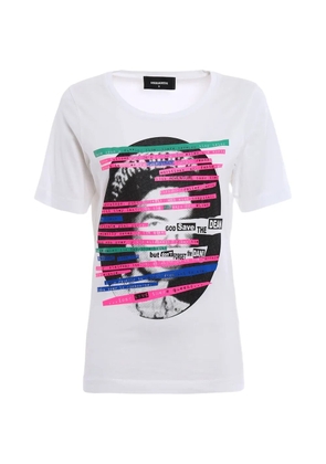 DSQUARED2 graphic-print cotton T-shirt - White