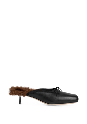 Simone Rocha square-toe mules - Black