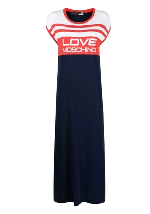 Love Moschino logo-print maxi dress - Blue