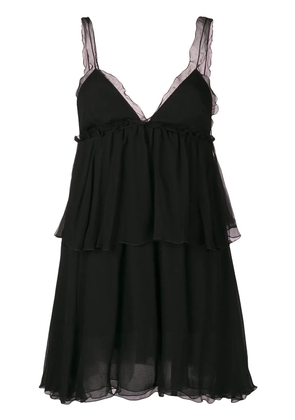 TOM FORD ruffle trim mini dress - Black