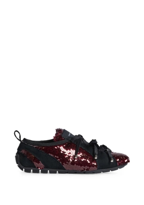 Simone Rocha Ballerina Grip sequin-embellished sneakers - Red