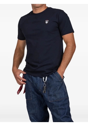 PODHIO logo-patch crew-neck T-shirt - Blue