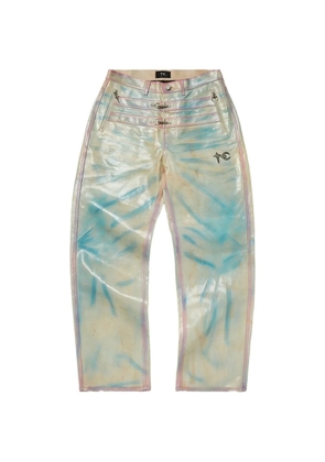 THUG CLUB Skin Bio Soldier leather trousers - Neutrals