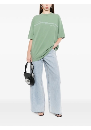 Alexander Wang mirrored logo tee - Green