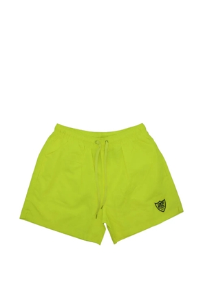 Htc Los Angeles logo-patch drawstring swim shorts - Yellow
