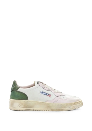 Autry Medallist distressed-effect panelled low-top sneakers - White