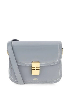 A.P.C. small Grace leather shoulder bag - Blue