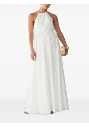ST MRLO halterneck maxi dress - White