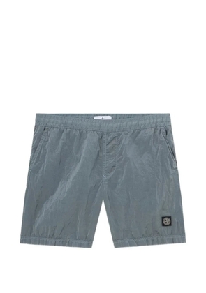 Stone Island logo-patch swim shorts - Blue