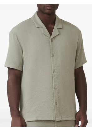 MAUVAIS crinkled short-sleeve shirt - Green