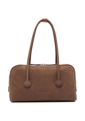 Marge Sherwood logo-embossed leather shoulder bag - Brown