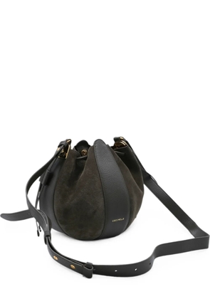 Coccinelle suede-panelled shoulder bag - Brown