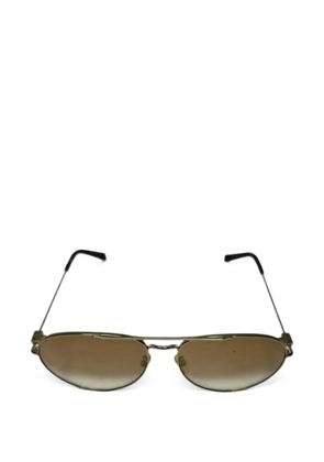 Givenchy Pre-Owned double bridge pilot sunglasses - Gold