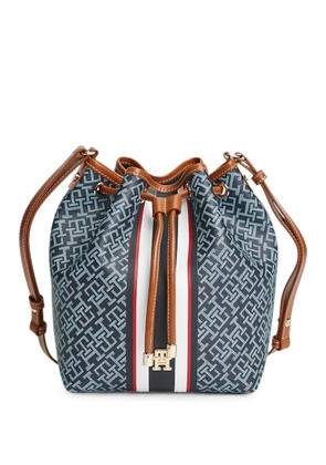 Tommy Hilfiger TH Monoplay monogram bucket bag - Blue