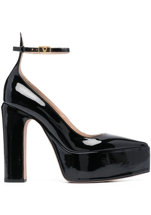 Valentino Garavani Tan-Go 130 patent leather pumps - Black