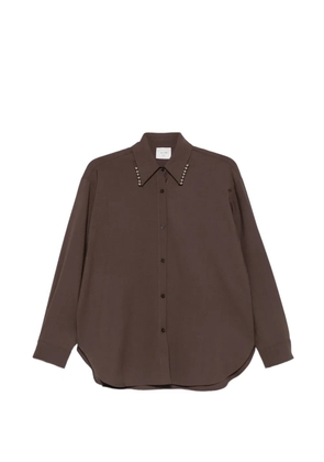 Alysi embellished-collar shirt - Brown