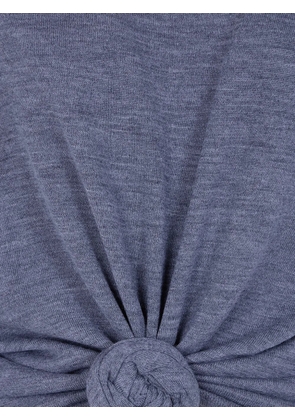 Magda Butrym knot-detail round-neck sweater - Grey
