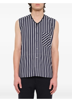 Lanvin striped V-neck shirt - Blue