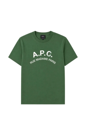 A.P.C. logo-print cotton T-shirt - Green