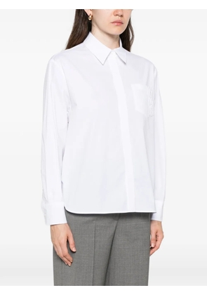 Peserico bead-embellished chest-pocket shirt - White