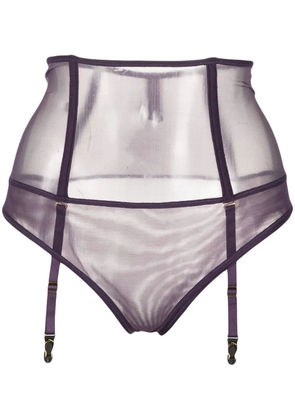 Maison Close L'Amoureuse high-waisted suspender briefs - Purple