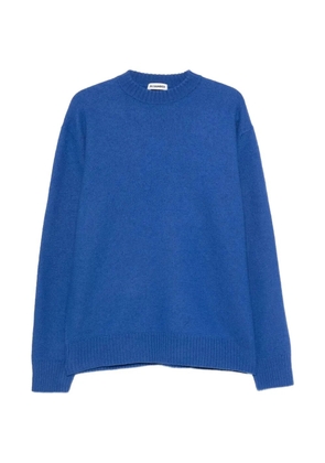 Jil Sander ribbed-knit crew-neck sweater - Blue