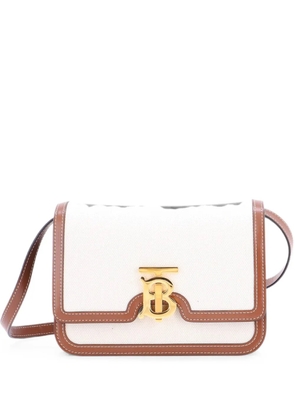 Burberry Pre-Owned TB Flap Bag Canvas Small shoulder bag - Brown
