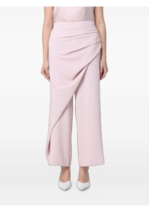 Hanita draped jersey-texture trousers - Pink