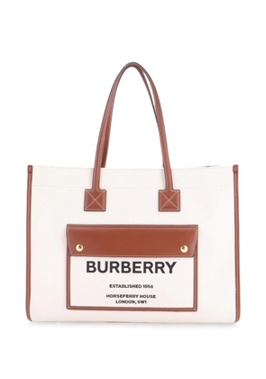 Burberry Pre-Owned Freya Shopping Canvas with Leather Medium tote bag - Brown