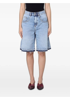 ICON DENIM Lulu raw-edge denim shorts - Blue