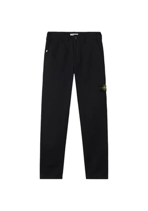 Stone Island logo-patch chino trousers - Black
