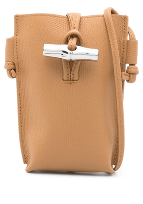 Longchamp Le Roseau phone case - Brown