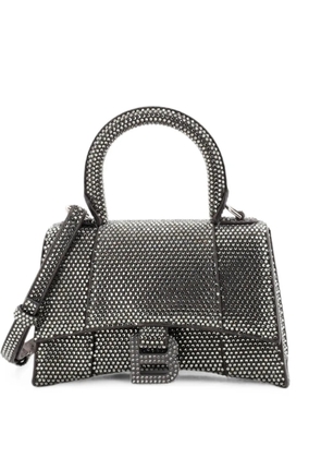 Balenciaga Pre-Owned Hourglass Top Handle Bag Suede with Crystals XS crossbody bag - Grey