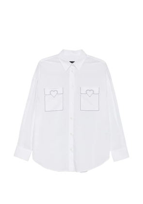 Love Moschino heart-embroidered shirt - White