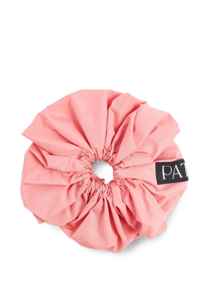 Patou logo-patch scrunchie - Pink