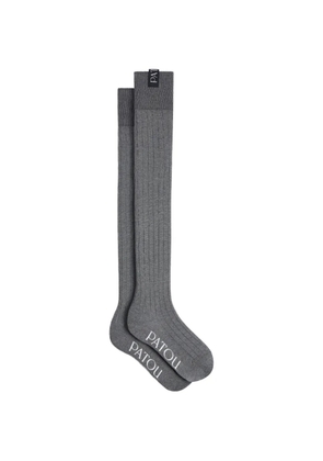 Patou ribbed over-the-knee socks - Grey